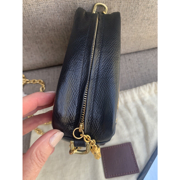 Immaculate Vintage Wathne Peacock Silk And Leather Bag - Picture 9 of 10